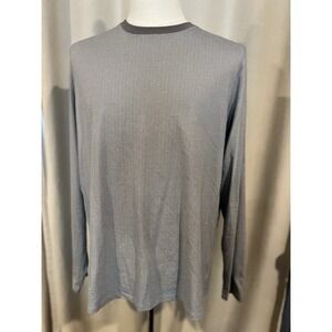 robert barakett Dunleath Long Sleeve Crew Neck Men's Xl Shirt Gray